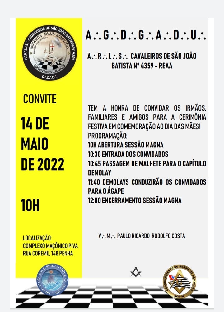 Cerimônia festiva e comemoração ao dia das mães