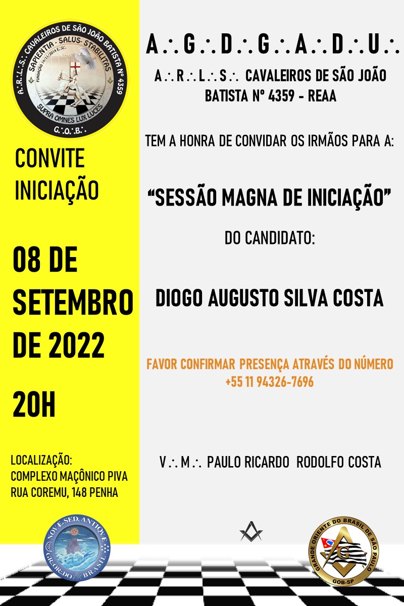 SESSÃO MAGNA DE INICIAÇÃO