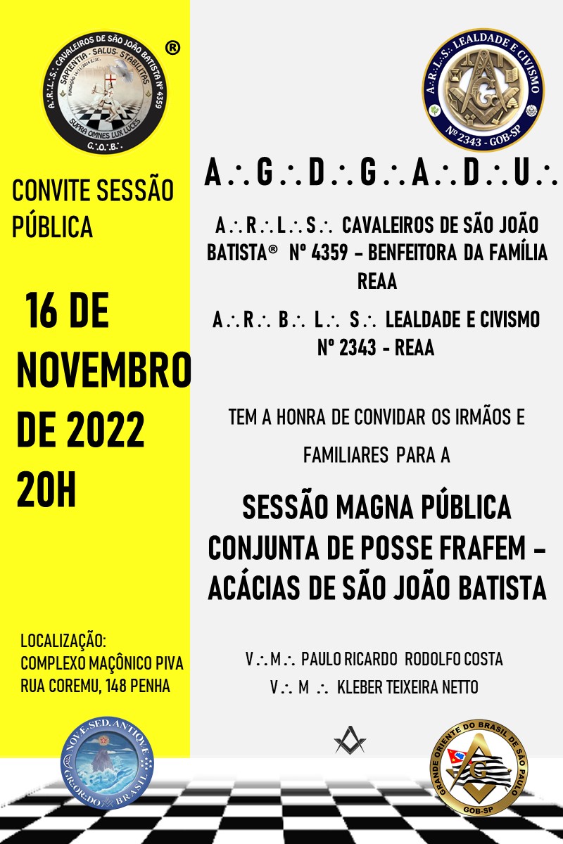 Sessão Magna Publica de Posse Frafem-Acácias de São João Batista