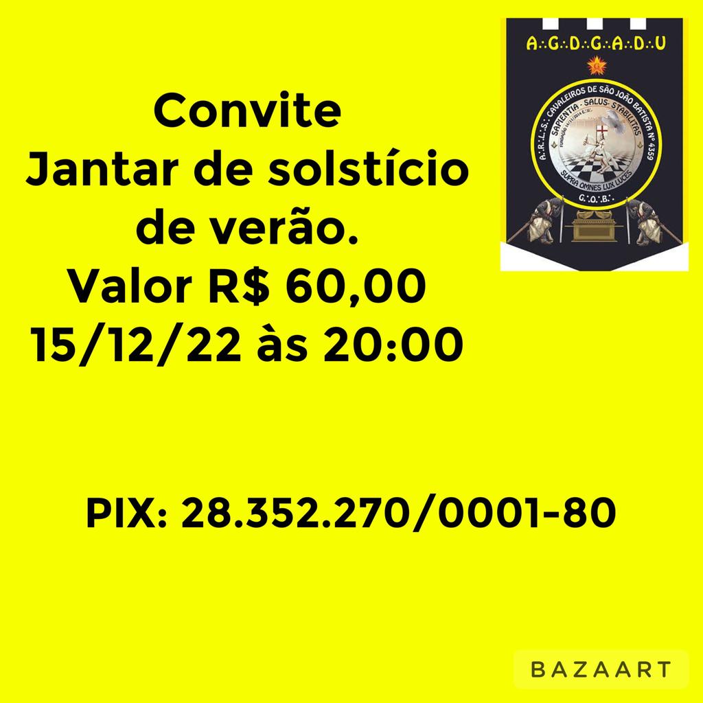 Jantar Ritualístico – Solstício de Verão 15/12/2022